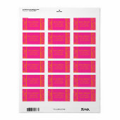 Citrus Roze en Sinaasappel Etiket (Full Sheet)