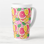 Citrus Roze Stippen Latte Mok (Rechterhoek)