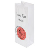 Citrus Roze Tekst geschenkzak wijn Cadeautas (Achterkant Gekanteld)