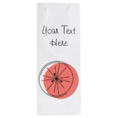 Citrus Roze Tekst geschenkzak wijn Cadeautas (Achterkant)