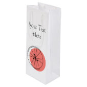 Citrus Roze Tekst geschenkzak wijn Cadeautas (Voorkant Gekanteld)
