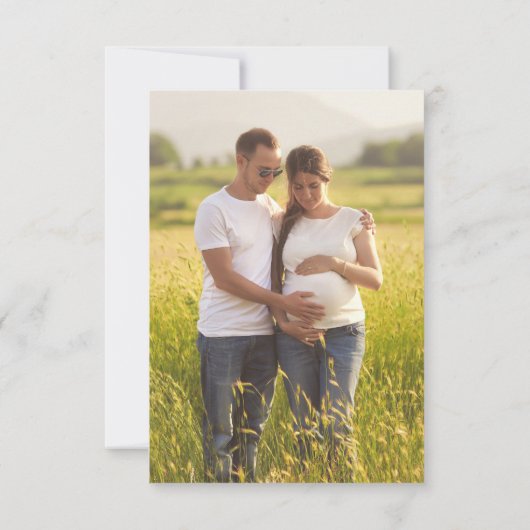 Citrus Roze Waterverf Bloemen Baby shower Bedankkaart (Achterkant)