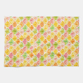 CITRUS SCALLOP Kleurrijke Fruit Slice Theedoek (Horizontaal)