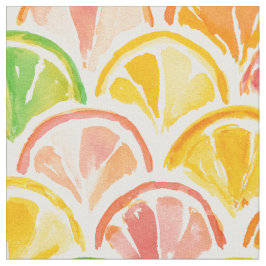 CITRUS SCALLOP Kleurrijke vruchtenslikken Stof