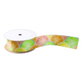 Citrus Scallop Pattern Satijnen Lint (Spoel)