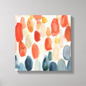 Citrus Season - Koraal- en Blauwe Stenen Canvas Afdruk (Voorkant)