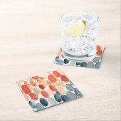 Citrus Season - Koraal- en Blauwe Stenen Kartonnen Onderzetters (Insitu)