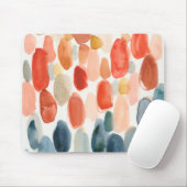 Citrus Season - Koraal- en Blauwe Stenen Muismat (Met muis)