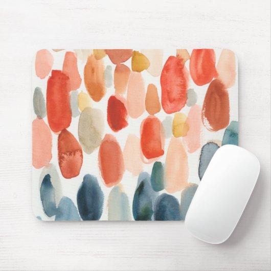 Citrus Season - Koraal- en Blauwe Stenen Muismat (Met muis)