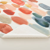 Citrus Season - Koraal- en Blauwe Stenen Sherpa Deken (3/4)