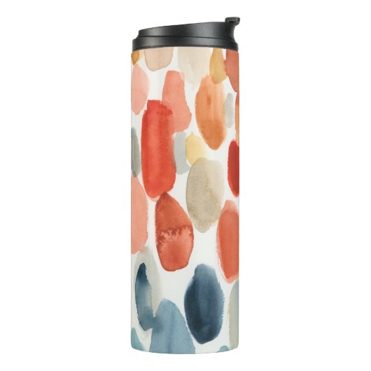 Citrus Season - Koraal- en Blauwe Stenen Thermosbeker (Gedraaid links)