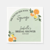 Citrus She Found Her Main Greenery Bridal Shower Servet (Voorkant)