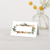 Citrus Sinaas Bruiloft Tafel Plaatskaart Plaatskaartje (Voorkant)