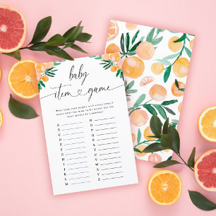 Citrus Sinaasappel Baby Shower Baby Spel
