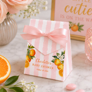 Citrus Sinaasappel Baby Shower Bedankt  Bedankdoosjes
