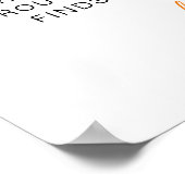 Citrus Sinaasappel Baby shower fopspeen Hunt Poster (Hoek)