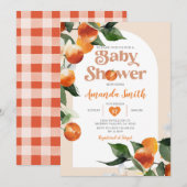 Citrus Sinaasappel Baby shower Zomer Tropische Blo Kaart (Voorkant / Achterkant)