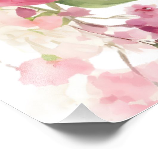 Citrus Sinaasappel Bloemen Baby shower Welkomstbor Foto Afdruk (Hoek)