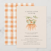 Citrus Sinaasappel Bloemige Kleine Schat Baby Borr Kaart (Voorkant / Achterkant)