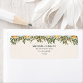 Citrus, sinaasappel + bloesem, kleine baby shower etiket (Insitu)