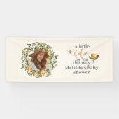 Citrus, sinaasappel + bloesem, kleine baby shower spandoek (Horizontaal)