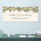 Citrus, sinaasappel + bloesem, kleine baby shower spandoek (Beurs)