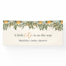 Citrus, sinaasappel + bloesem, kleine baby shower