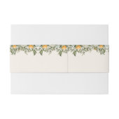 Citrus sinaasappel, bloesem loof bruiloft uitnodigingen wikkel (Achterkant Voorbeeld)