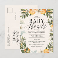 Citrus sinaasappel bloesem virtual baby shower par