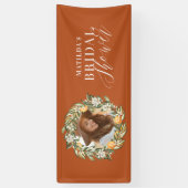 Citrus, sinaasappel + bloesem vrijgezellenfeest pa spandoek (Verticaal)