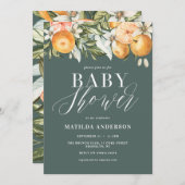 Citrus, sinaasappel + bloesems baby shower (Voorkant / Achterkant)