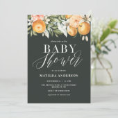 Citrus, sinaasappel + bloesems baby shower (Staand voorkant)