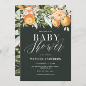 Citrus, sinaasappel + bloesems baby shower (Voorkant / Achterkant)