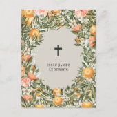 Citrus, sinaasappel + blossom, dop uitnodiging briefkaart (Voorkant)