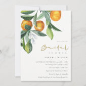 Citrus Sinaasappel Botanische Boho Bruidsdiner Uit Bedankkaart (Voorkant)