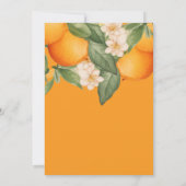 Citrus Sinaasappel Botanische Moderne Bruiloft Kaart (Achterkant)