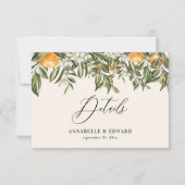 Citrus sinaasappel botanische moderne rustieke det RSVP kaartje (Voorkant)