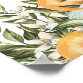 Citrus sinaasappel botanische moderne rustieke kaa poster (Hoek)
