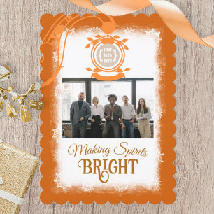 Citrus Sinaasappel Company Logo Kerstfoto Feestdagenkaart