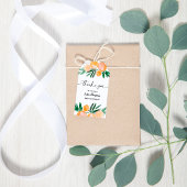 Citrus Sinaasappel Dank u Baby shower Cadeaulabel