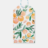 Citrus Sinaasappel Dank u Baby shower Cadeaulabel (Achterkant)