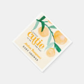 Citrus Sinaasappel Een beetje Cutie Retro Baby sho Servet (Hoek)