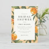 Citrus Sinaasappel Elegant Vrijgezellenfeest Kaart (Staand voorkant)