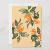 Citrus Sinaasappel Elegant Vrijgezellenfeest Kaart (Achterkant)