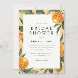 Citrus Sinaasappel Elegant Vrijgezellenfeest Kaart