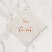 Citrus Sinaasappel en bloesem bloemen gepersonalis Bedankjes Labels (Achterkant)