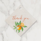 Citrus Sinaasappel en bloesem bloemen gepersonalis Bedankjes Labels (Voorkant)