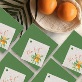 Citrus Sinaasappel en bloesem bloemen gepersonalis Bedankjes Labels
