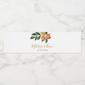 Citrus Sinaasappel en citroenen Waterfles Etiket (Enkel label)