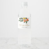 Citrus Sinaasappel en citroenen Waterfles Etiket (Voorkant)